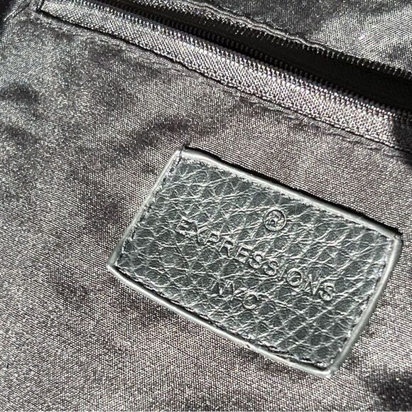 EXPRESSIONS leather trim backpack 🖤 great use condition 🖤 - Picture 3 of 8